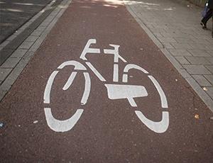 Bicycle road sign